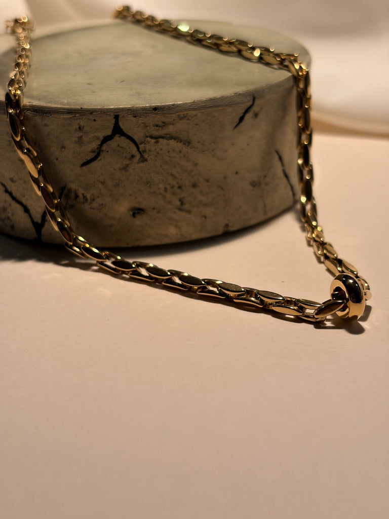 Premium stainless steel necklace in refined lifestyle setting